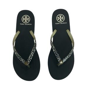 Tory Burch Flip Flop with Leopard-Print Straps